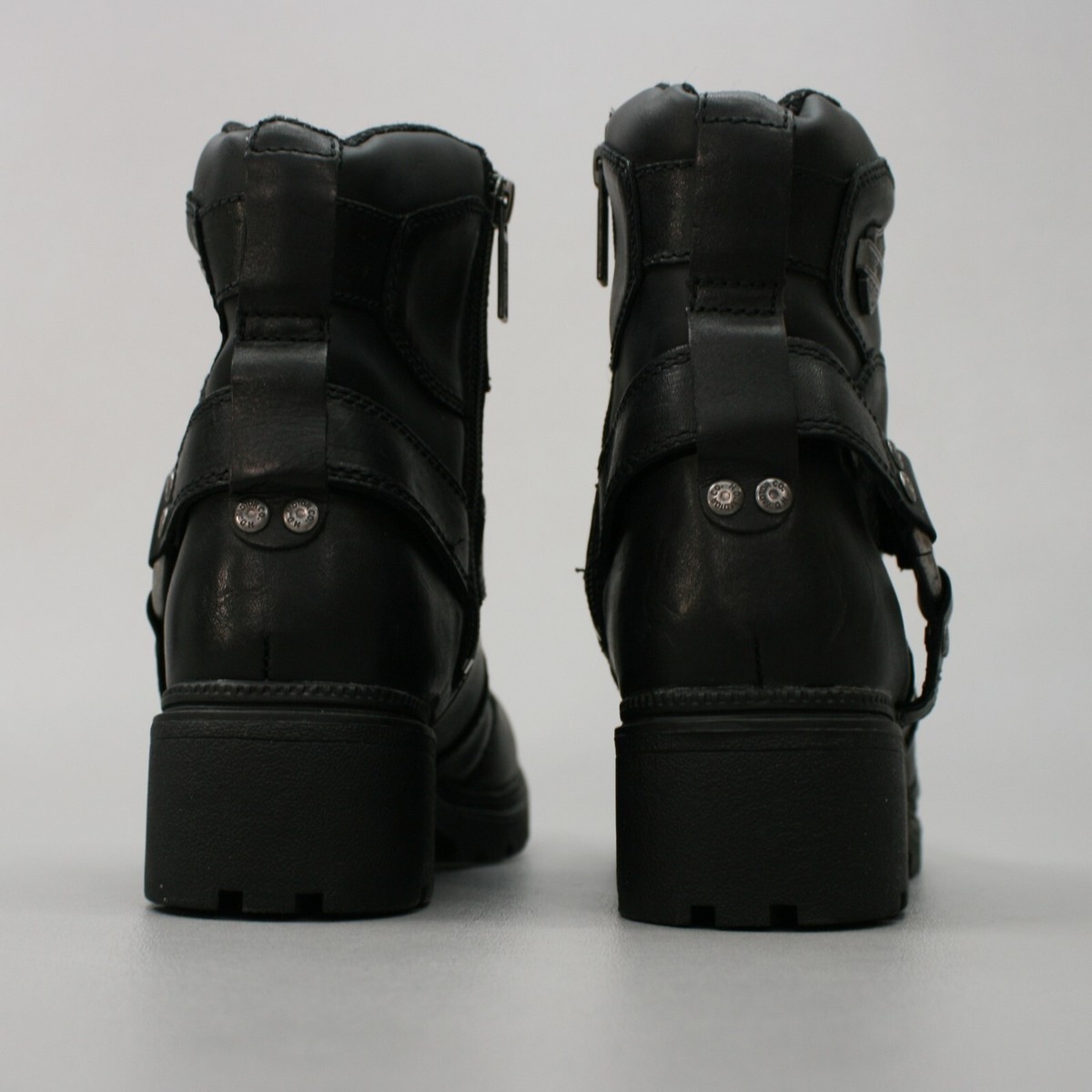 Harley-Davidson Ladies 9 Jocelyn Black Side-Zip Motorcycle Biker