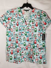 Ladies scrub top, Christmas theme, NWT, size M