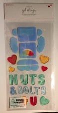 NEW Valentine's Day Hearts NUTS  BOLTS 4 U Window Gel Clings Decorations 30 pc