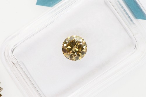 0.61 Carat Diamond Round Cut Natural Fancy Brown Color Loose I1 IGI Certificate - Picture 5 of 7