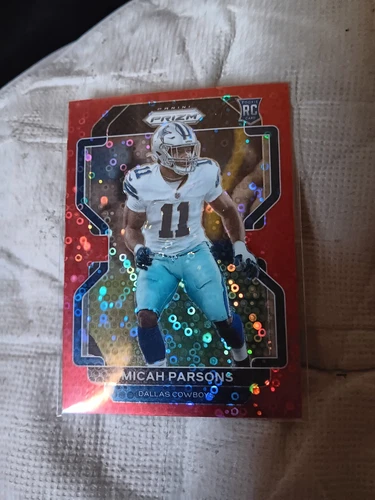 2021 Micah Parsons Panini Prizm Red Disco RC #'d 36/50