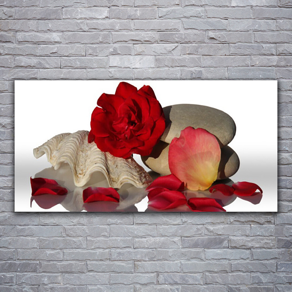 Tableau image impression 120x60 rose coquille pour habiller un grand mur vide
