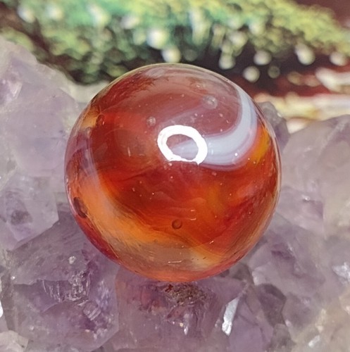 Fulmine rosso sangue nuovo UV⚡ SWIRL Corvo o Il Cairo? "Vetro Marmi Vintage 0,68" - Foto 6 di 20