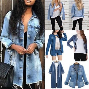 long denim jacket ebay