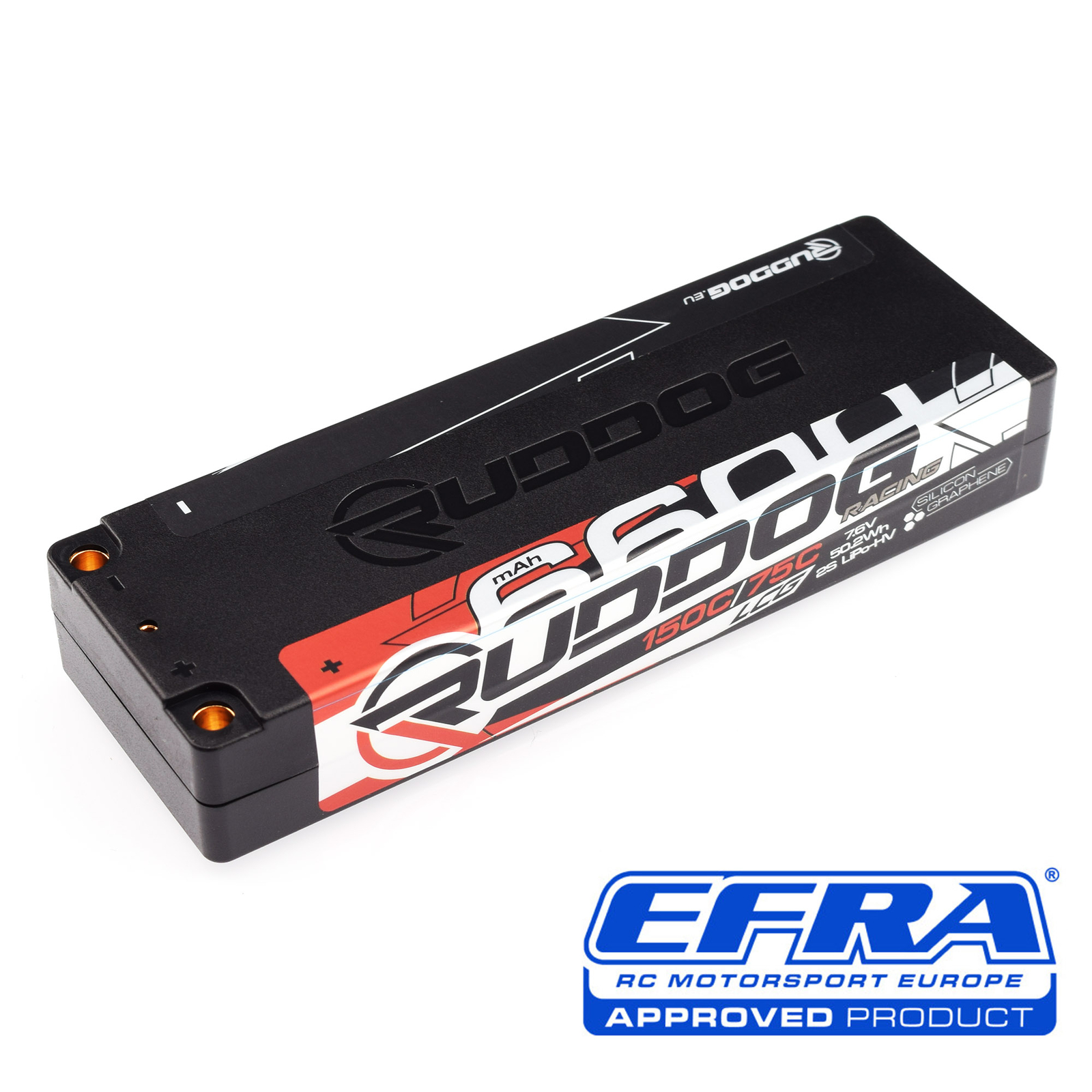 Ruddog RP-0681 Racing 6600mAh 150C-75C 7.6V LCG Stick Pack LiPo-HV Battery