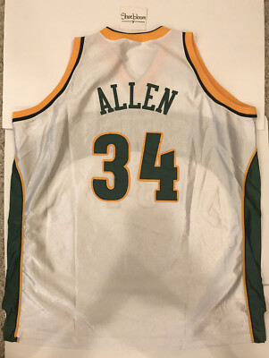 Champion Ray Allen Seattle Supersonics Sonics Authentic Reebok NBA