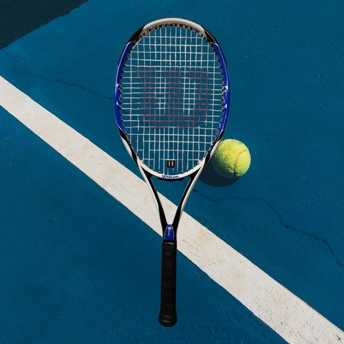 Wilson K Factor Pro.Six Blue White Black Grip 4 3/8 in Tennis Racket with Case Wilson K Factor Pro.Six Blue White Black Grip 4 3/8 in Tennis Racket with Case