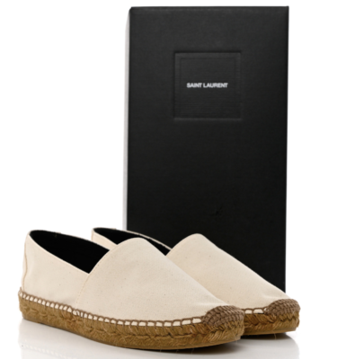 $650 NEW YSL Saint Laurent Cream Off White Espadrilles Sandals Summer Shoes  37! | eBay