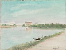 BERGAMINI ALDO (Rovigo, 1904 - Venezia, 1980) SENZA TITOLO olio su tela s. d. cm