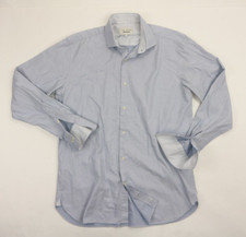 Ted Baker Endurance Blue Flip Cuff Dress Casual Shirt Men's Size 16 34/35