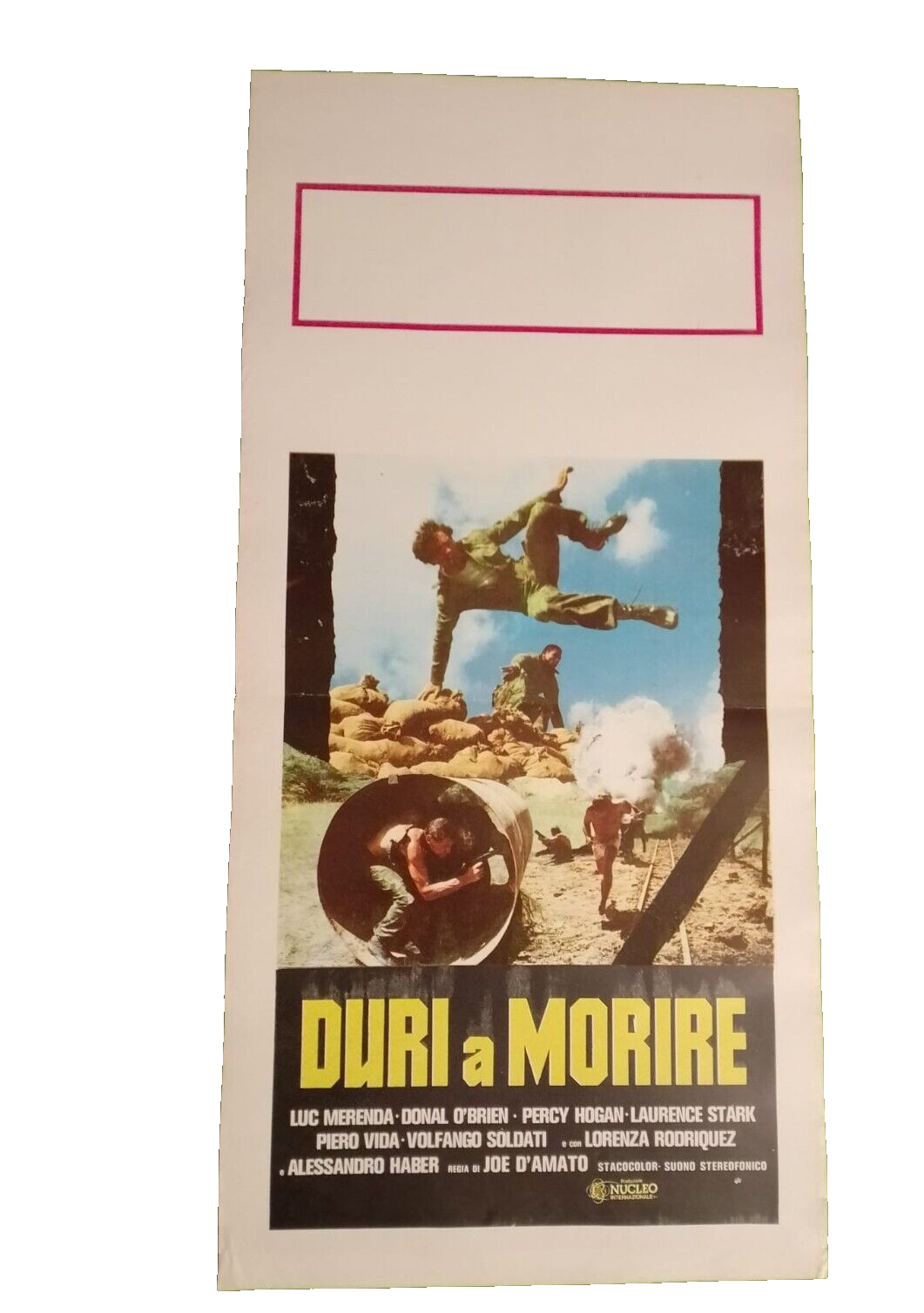 Locandina originale film Duri a morire (1979) - Regia di Joe D'Amato