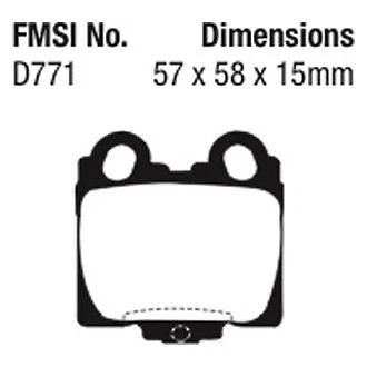 Pastillas de freno traseras EBC DP41224R Yellowstuff para Lexus SC430 2002-2010 Foto 4 de 4