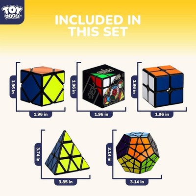 AI-YUN Mirror Cube Set, Speed Cube Set of 4 Pack, 1x3x3 Ghost Cube, 2x2 3x3 Mirror Blocks, 3x3 Windmill Cube, Brain Teasers, Puzzle Toys, Silver