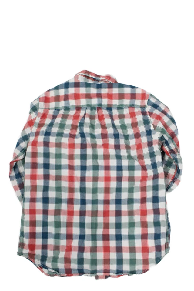 Crewcuts Boys Long Sleeve Plaid Button Down Shirt Red Size 08 - Image 2 of 4