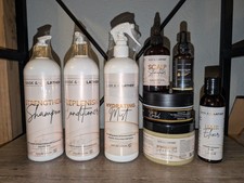 Bask  Lather HUGE LOT of 8 Hair Growth Shampoo Conditioner Oil Edge Mist