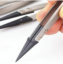 1pc ESD Safe Precision Tweezers Anti Static Electronics Repair Tool - NEW