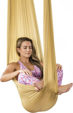Silk Aerial Yoga Swing Hammock Kit for Improved Yoga Inversions, Flexibility