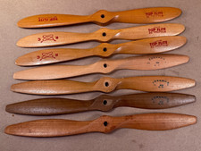 Lot of 7 - NOS - Vintage 11" Top Flite Tornado Wood Propeller Props 11 6 4 3