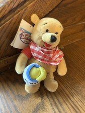 NEW CUTE DISNEY WINNIE THE POOH PLUSH TOY DRESSED AS PICNIC POOH FREE SHIPPING