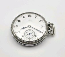 1918 Elgin Model 6 Grade 290 7J 16s Mechanical Pocket Watch Runs