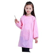 Kids Art Smock Waterproof Child Artist Painting Apron with 2 Pockets for