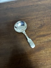 Antique William Hutton Nickel Silver Fiddleback Caddy Spoon