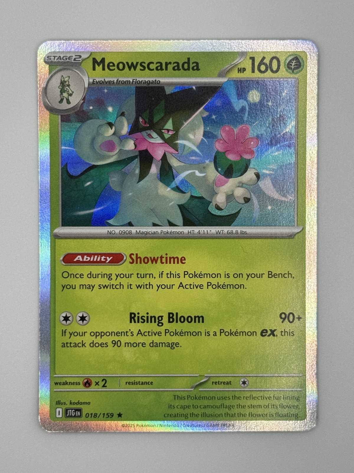 Pokemon - Meowscarada - 018/159 Rare SV09: Journey Together NM