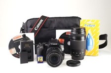 Canon EOS 250D DSLR & 18-55mm & 75-300 Dual Kit Refurbished +12Month Guarantee..