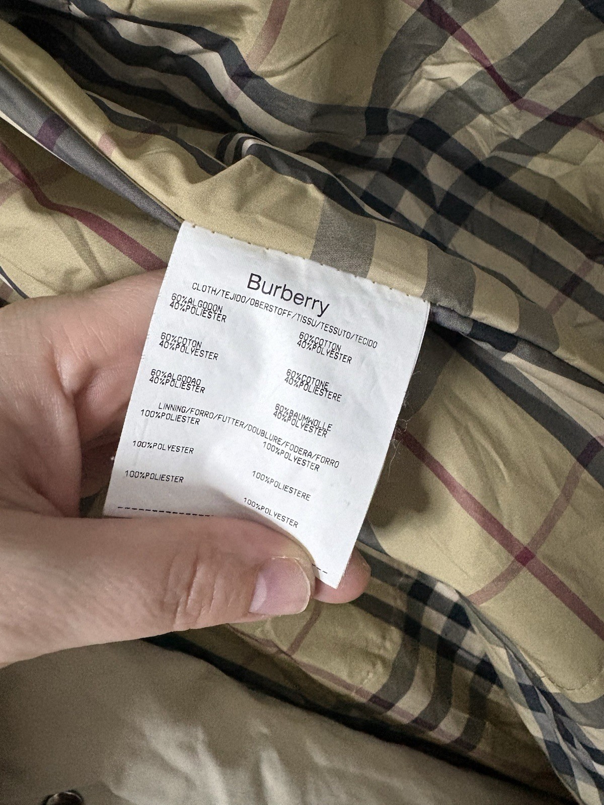 Burberry London Mens Jacket Size M Beige image 8