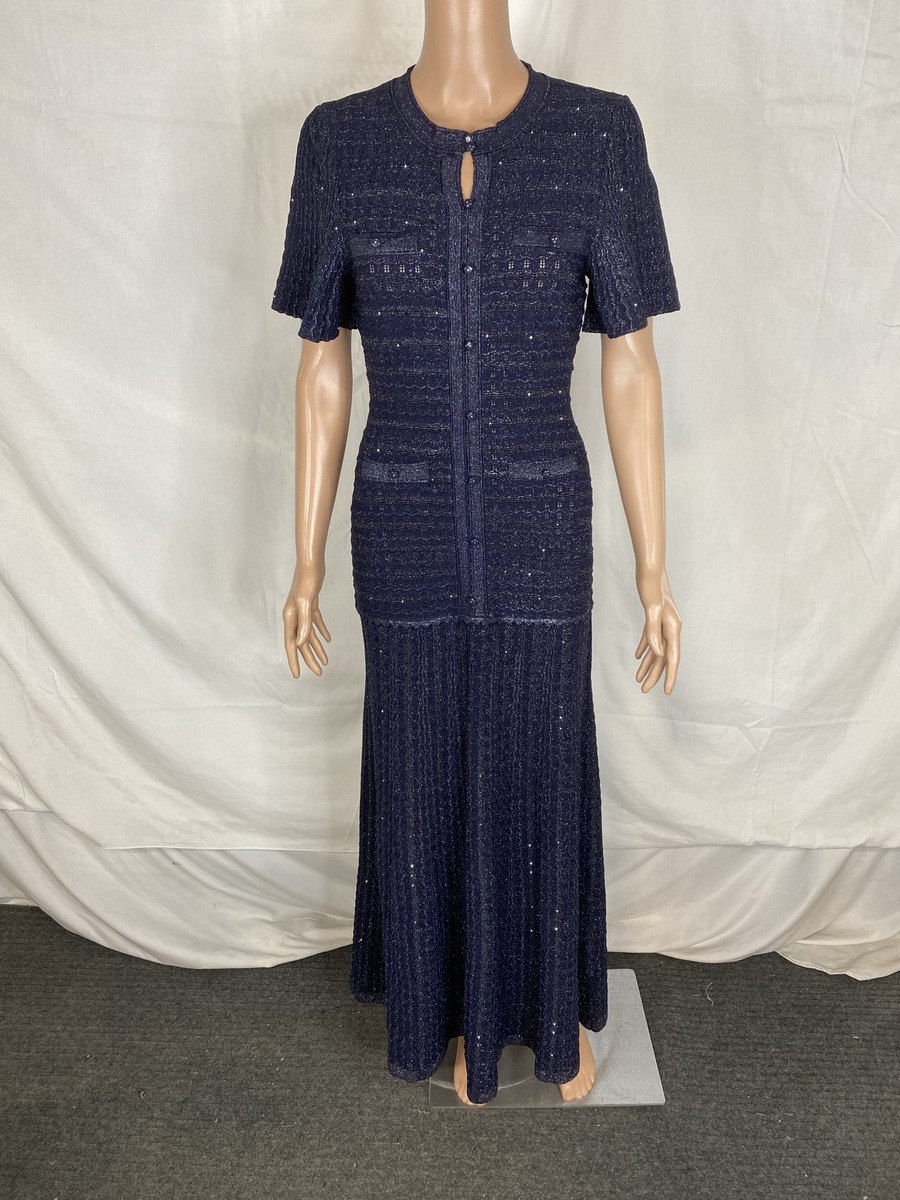 Sandro Womens Diane Rhinestone Knit Maxi Dress Size US 6/FR 38 Marine Blue | eBay Sandro Womens Diane Rhinestone Knit Maxi Dress Size US 6/FR 38 Marine Blue | eBay