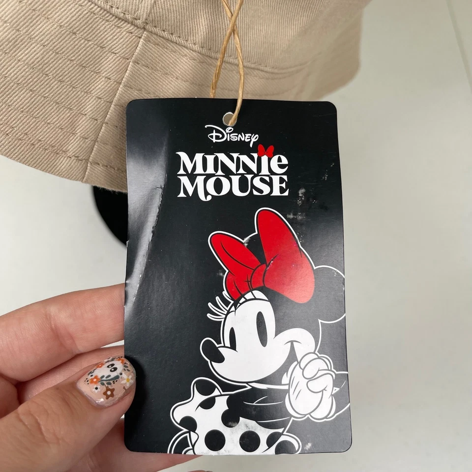 Aldi Exclusive 2025 Disney Minnie Mouse Beige Reversible Bucket Hat NWT - Image 4 of 4