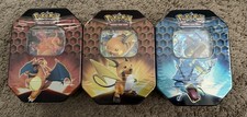 Pokémon Destino Nascosto GX Lattine Art Set di 3 Sigillate Charizard Raichu Gyarados