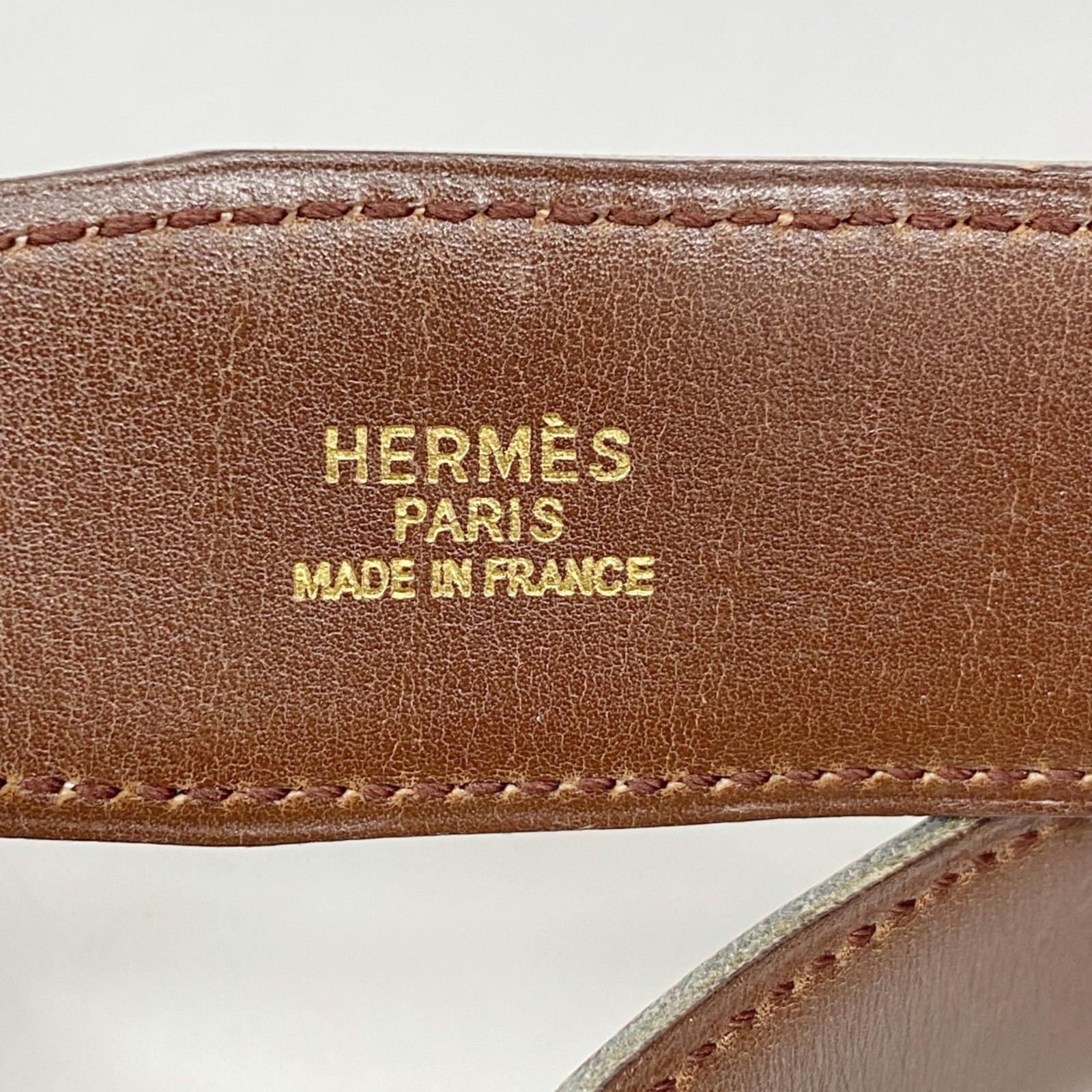 Hermes Hermès Constance Belt, Box Calf Leather, Beige/Brown, □B St... GZl1fcgq thumbnail 2