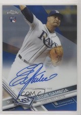 2017 Topps Chrome Rookie Blue Refractor 36/150 Eddie Gamboa #RA-EG Auto x5u
