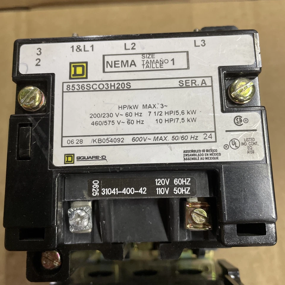 Square D 8536SCO3H20S Size 1 SEE PICS - Image 2 of 4