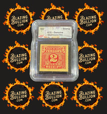 State of Ohio 2c Vendor's Receipt Prepaid Sales Tax Mint ICG Genuine Slab