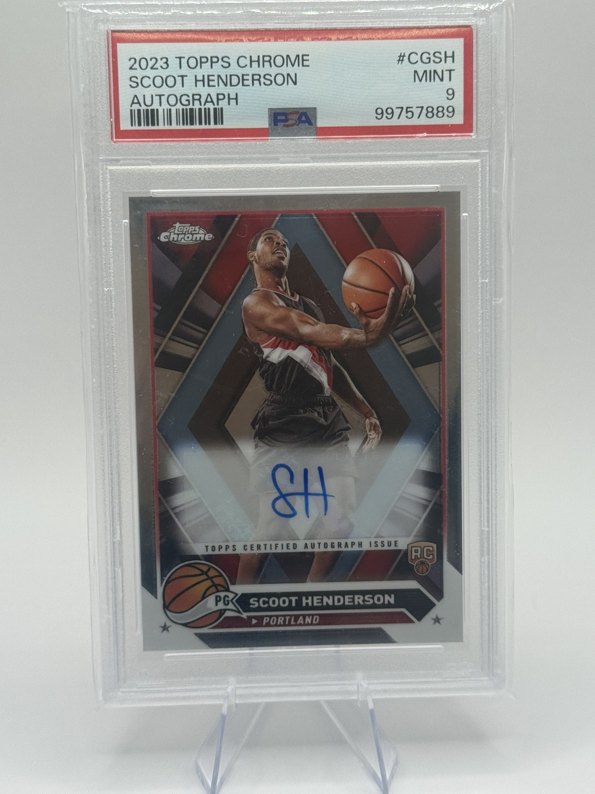 2023-24 Topps Chrome Basketball Scoot Henderson CG-SH Rookie Auto