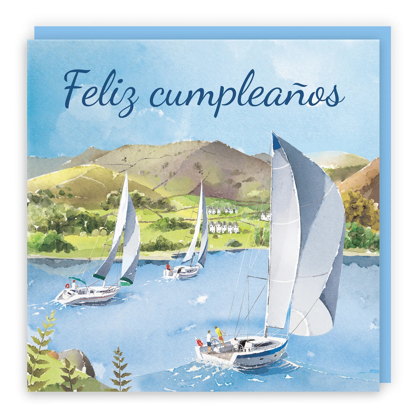 Spanish Language Birthday Card Sailing Boats Milo's Gallery