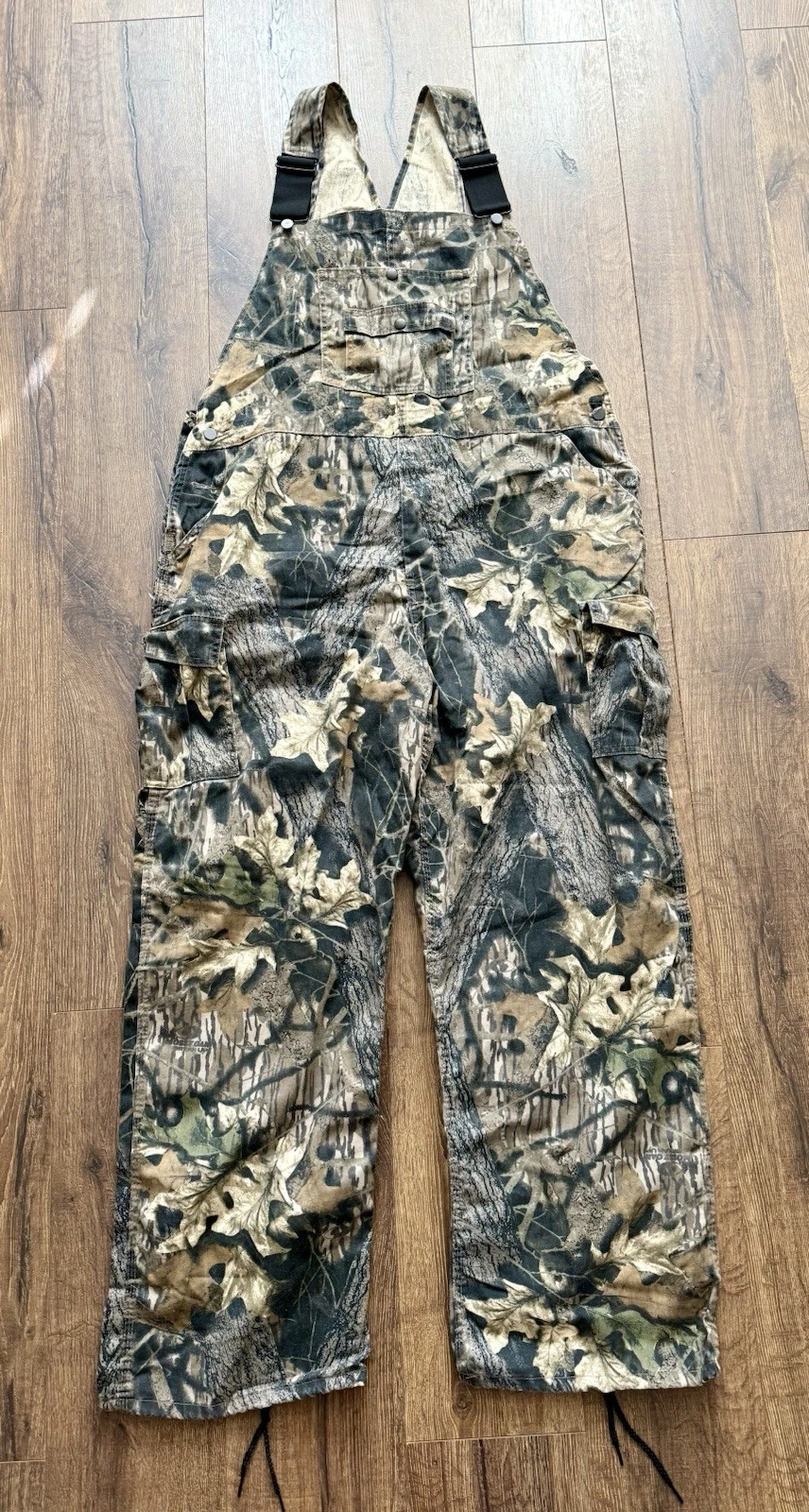 Vintage Jerzees Outdoor Overall Bib Men’s Size 44 Mossy Oak Break Up