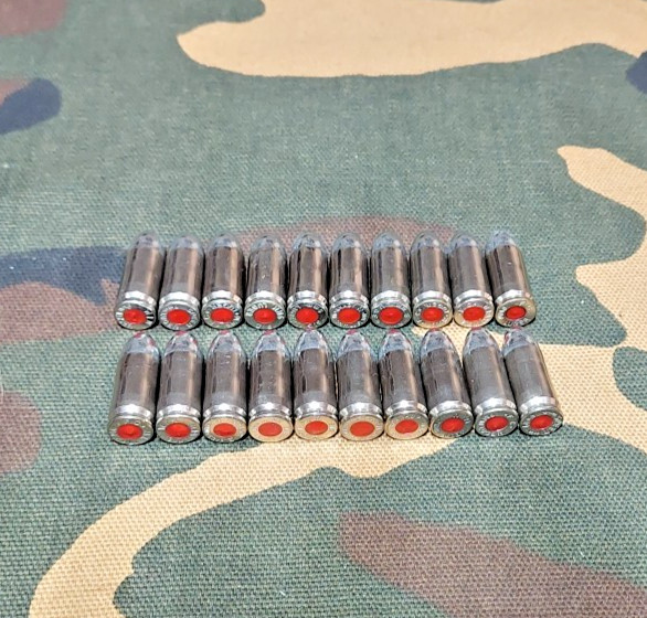 9MM LUGER SNAP CAPS  SET OF 20 "SILVER BULLETS" REAL 115GN WEIGHT!!!