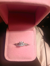 NOVSEAS 14K White Gold Round Lab-Created Moissanite Twisted Ring 1.00ctw 7