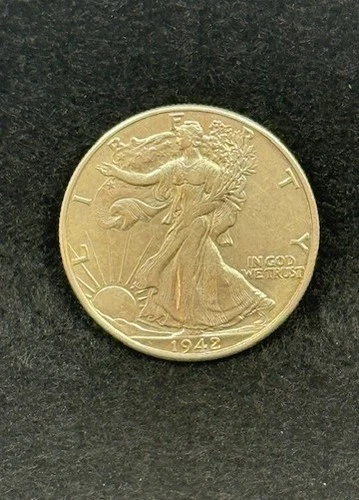 1942 Walking Liberty Half Dollar 90% Silver AU Condition US Coin