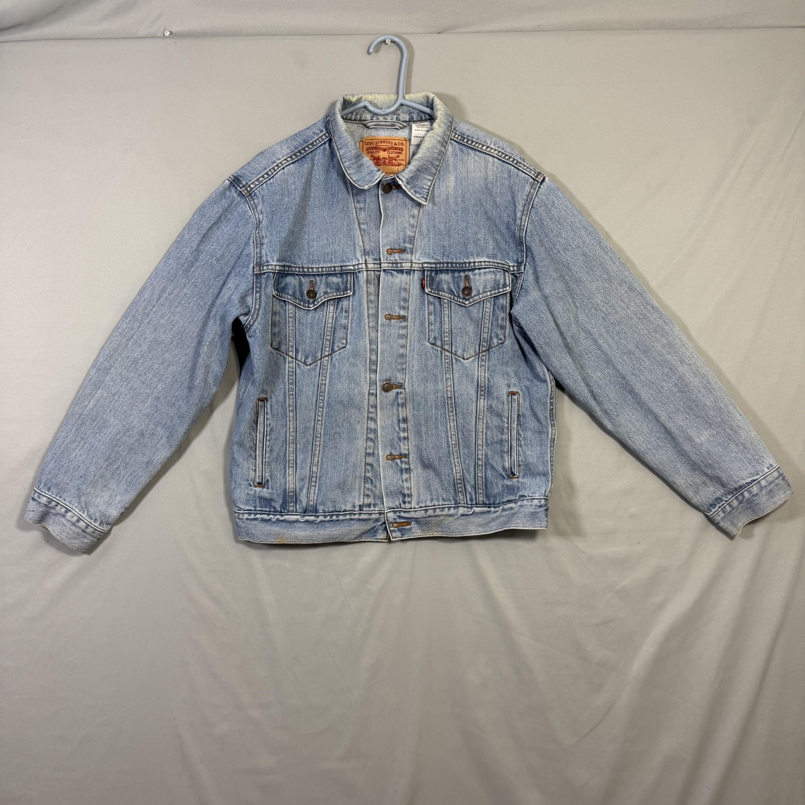 Levi's Trucker Jacket Mens Large Light Wash Denim Standard 70507 Button Front