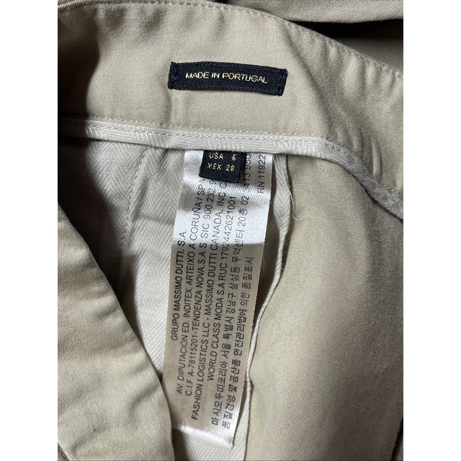 Massimo Dutti Pants Women’sUS Size 6 Khaki/Tan Chino Career image 4