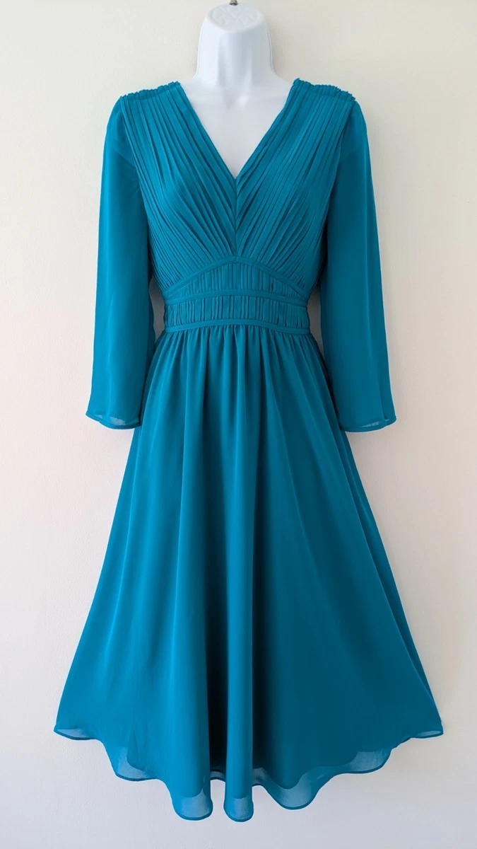 chinese dress ladies Wedding Guest Dresses for Women UK Ladies Chiffon Dresses Women's Elegant V  Neck Floral Lace Formal Wedding Maxi Dress Elegant Knee Length Midi Dress  Club Cocktail Work Dresses Work Wedding, #02 Blue, : main image 1