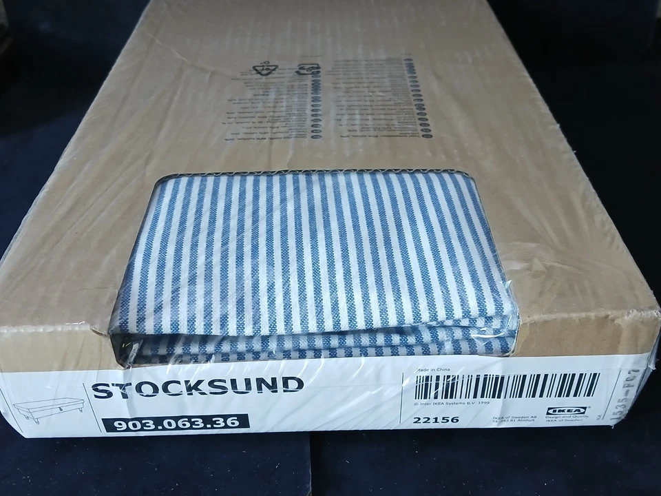 IKEA Stocksund 903.063.36 - Скамья-чехол в синюю полоску оттоманка - Изображение 3 из 4