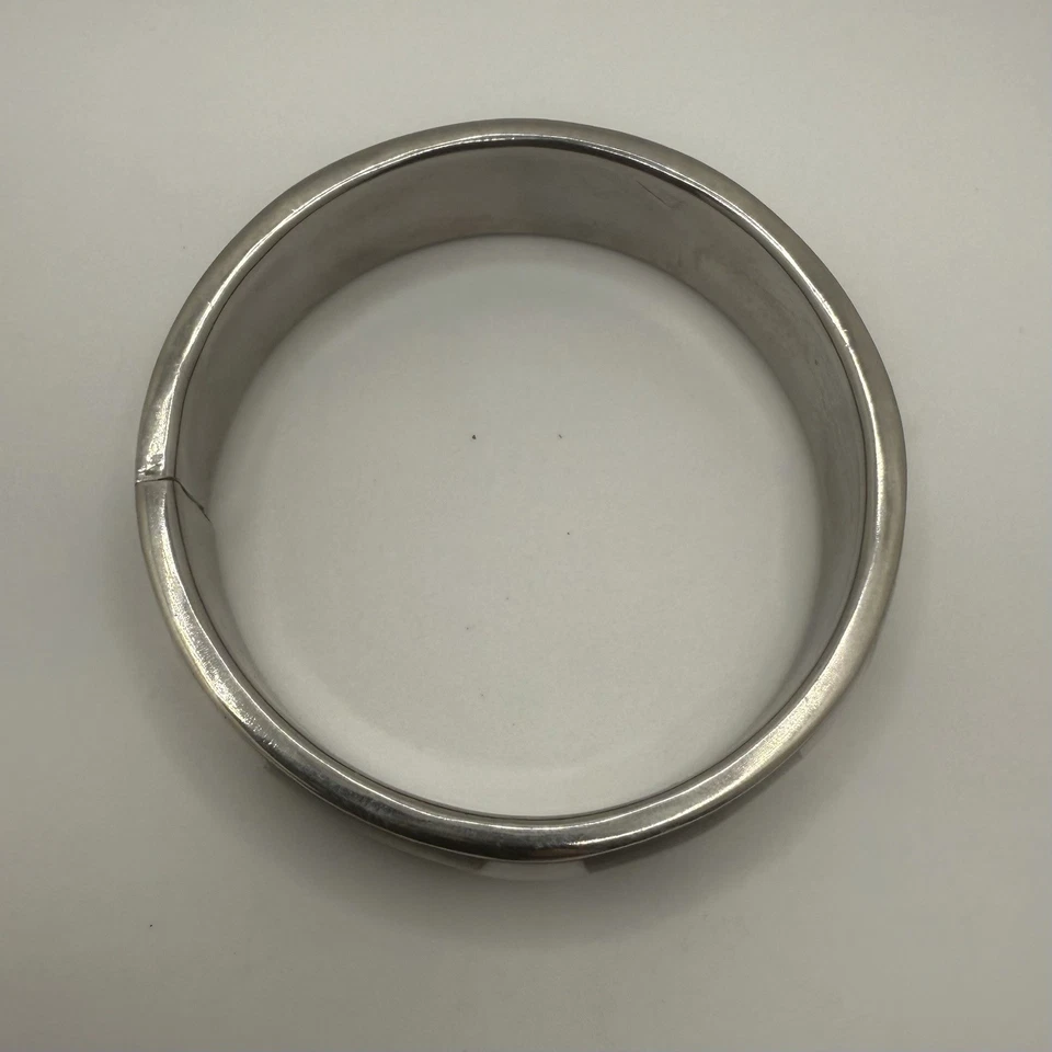 "Dos pulseras tono plata madreperla brazalete 7,75"" vidrio piedra tenis 7,5""" Foto 2 de 4