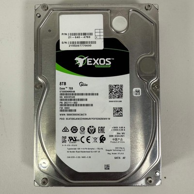 Won't read Seagate 3.5'' Exos 7E8 8TB 8TB SATA HDD ST8000NM004A
