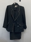 Kelly Bishop Women's Black 2 Piece Skirt Suit Rhinestone Trim Vintage 90s Sz 8 — photo 1