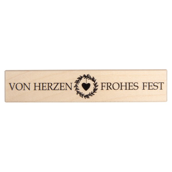 Butterer Stempel Von Herzen Frohes Fest 2X10 Cm Ideal FüR Weihnachtskarten-image